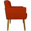 Ver imagem 5 de Poltrona Hope Decorativa Confortável para Sala Quarto Recepção Tecido Suede Pés Palito