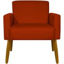 Ver imagem 3 de Poltrona Hope Decorativa Confortável para Sala Quarto Recepção Tecido Suede Pés Palito