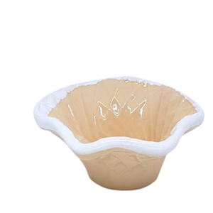 Conjunto de Taças Cesta para Servir com Elegância 2 Unidades:branca