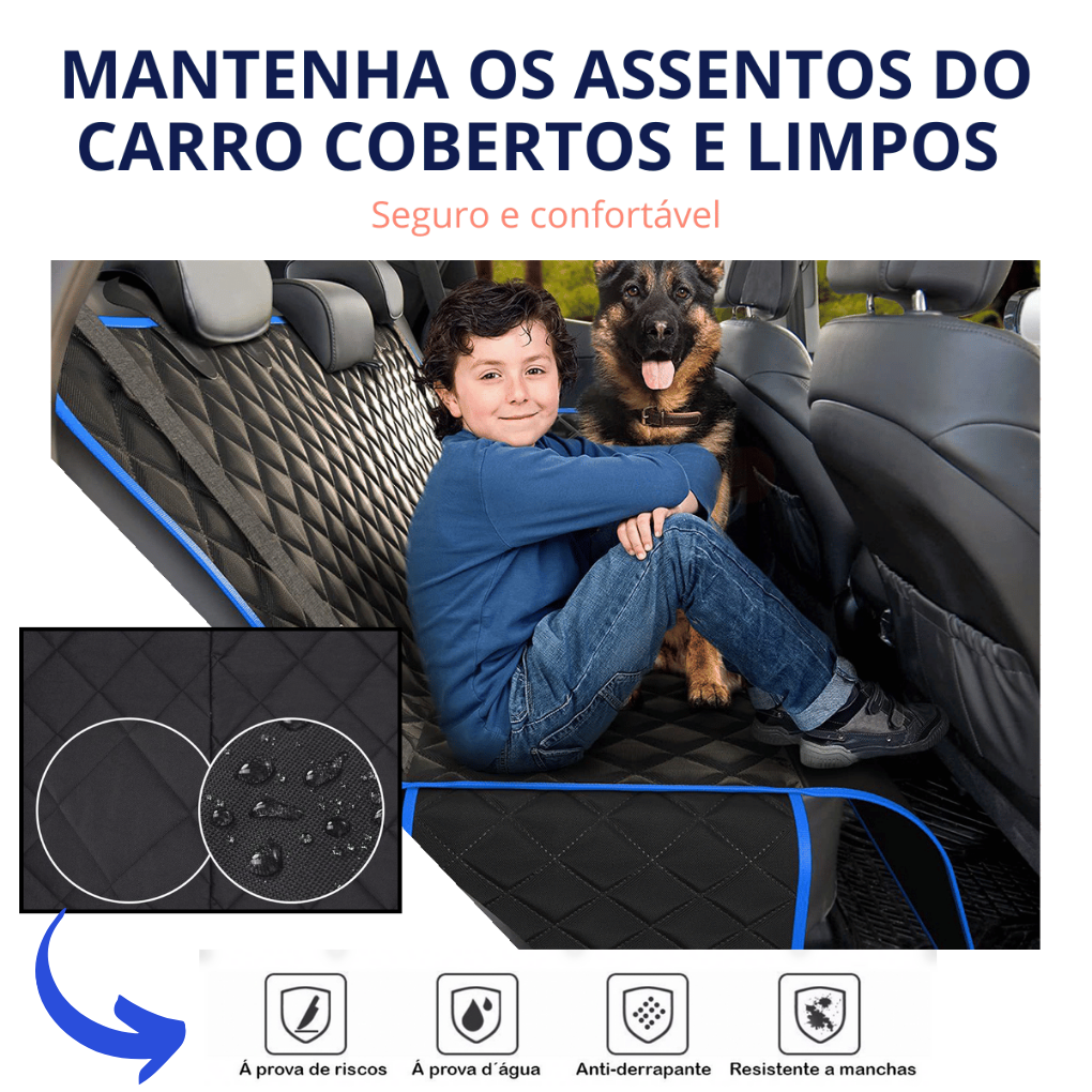 Tapete para Animais de Estimação de Carro:azul - 2