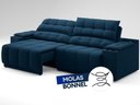 Ver imagem 7 de Sofá com Porta Copos Carregador USB Ret Rec Samurai 2,30m Velosuede Petróleo - NETSOFAS