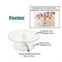 Ver imagem 2 de Prato Giratório Vidro Bolo Boleira Bailarina Doce Festa 30cm
