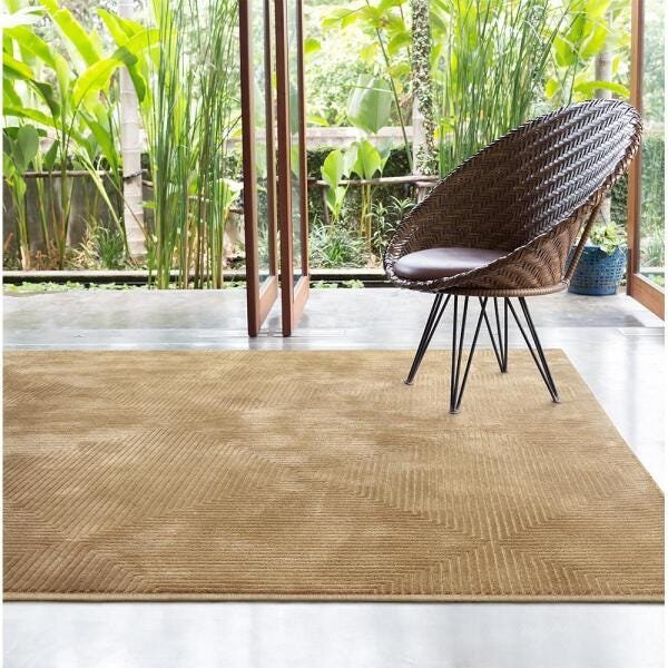Tapete para Sala Chevron Trigo Design 1,00x1,50 São Carlos - 2