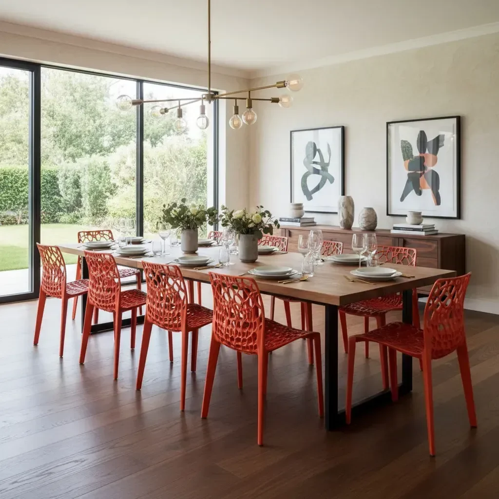 Ver imagem 1 de Mesa de Jantar Industrial Tampo Madeira Teca 300x100x78cm