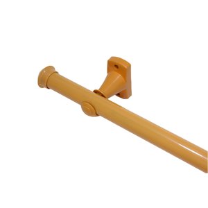 Kit varão para cortina 2,20mts cerejeira 28mm compacto sala / quarto