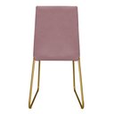 Ver imagem 4 de Cadeira de Jantar Estofada Lille Base Gold Veludo Rosê - Montanaris Decor