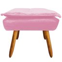Ver imagem 2 de Kit 2 Puff's Decorativos Pés Palito Charger Suede Rosa
