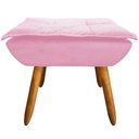 Ver imagem 3 de Kit 2 Puff's Decorativos Pés Palito Charger Suede Rosa