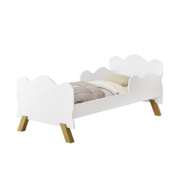 Mini Cama Infantil Angel Nuvem Proteção Lateral com Colchão Incluso:branco - 3