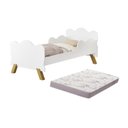 Ver imagem 1 de Mini Cama Infantil Angel Nuvem de Mdf com Proteção Lateral + Colchão D18 Incluso