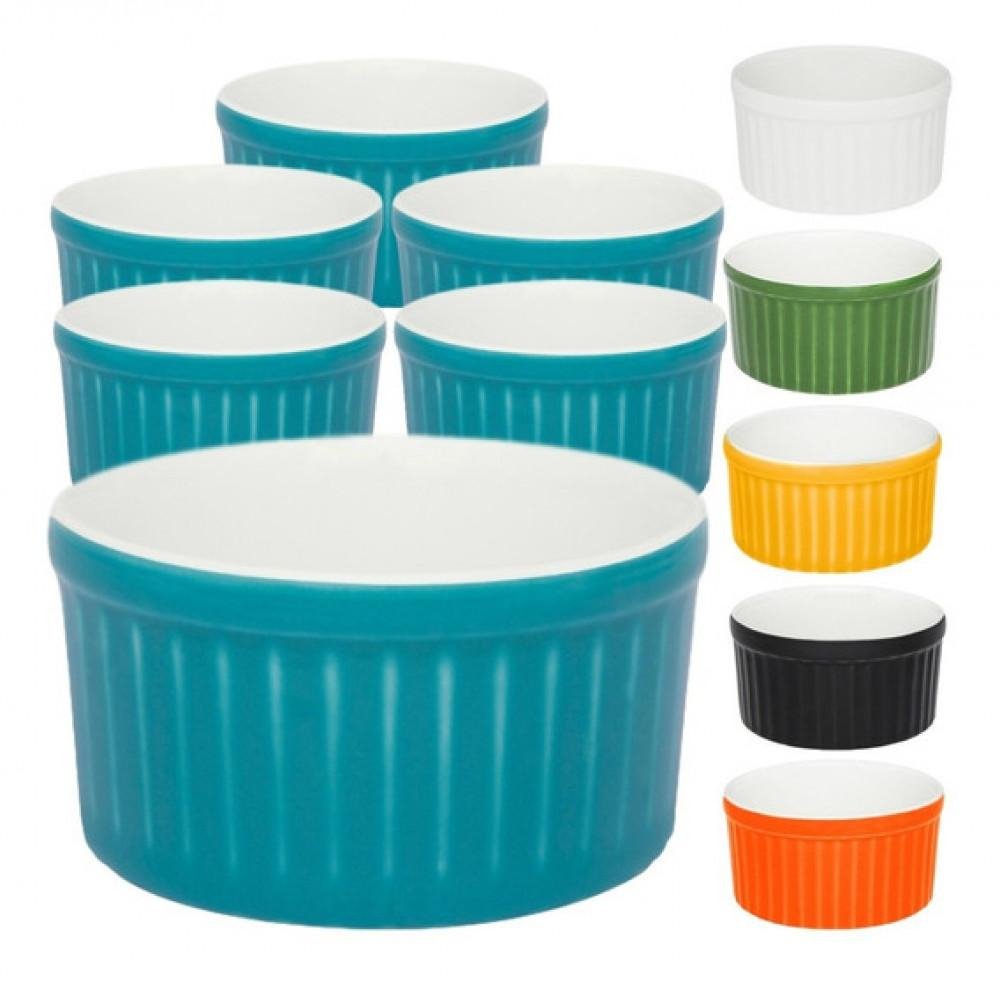 Conjunto com 6 Peças de Ramekin 100 Ml Coloridos Oxford MadeiraMadeira