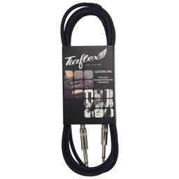 Cabo Guitarra 6mm P10/p10 Preto 1 Metro - 1