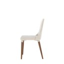 Ver imagem 3 de Conjunto de 2 Cadeiras de Madeira Maciça Estofada Lara - Natural C/ Linho Off White - Champanhe