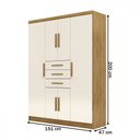 Ver imagem 4 de Guarda-roupa Casal Vilage 6 Portas 3 Gavetas Vila Rica