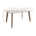 Ver imagem 2 de Mesa de Jantar 4 Lugares Nancy 1,20 X 0,90 Oblongo Off White