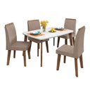 Ver imagem 4 de Mesa de Jantar 4 Lugares Nancy 1,20 X 0,90 Oblongo Off White