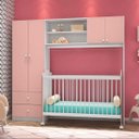 Ver imagem 1 de Quarto de Bebê Completo com Guarda-Roupa e Berço Móveis