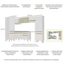 Ver imagem 4 de Armário de Cozinha Completa de Canto Veneza Multimóveis V2055 Branco/Dourado