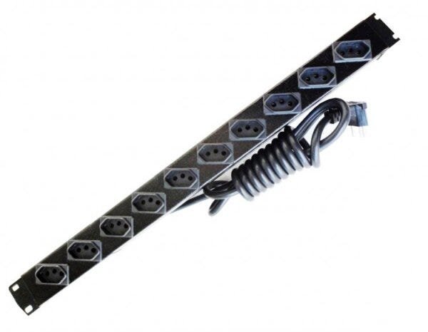 Régua Calha PDU 10 Tomadas Padrão NBR 14136 20A. Vertical Zero U - 1