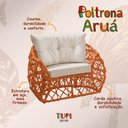 Ver imagem 3 de Poltrona em Aço e Corda Náutica Terracota Aruá Assento e Almofadas Courino Branco