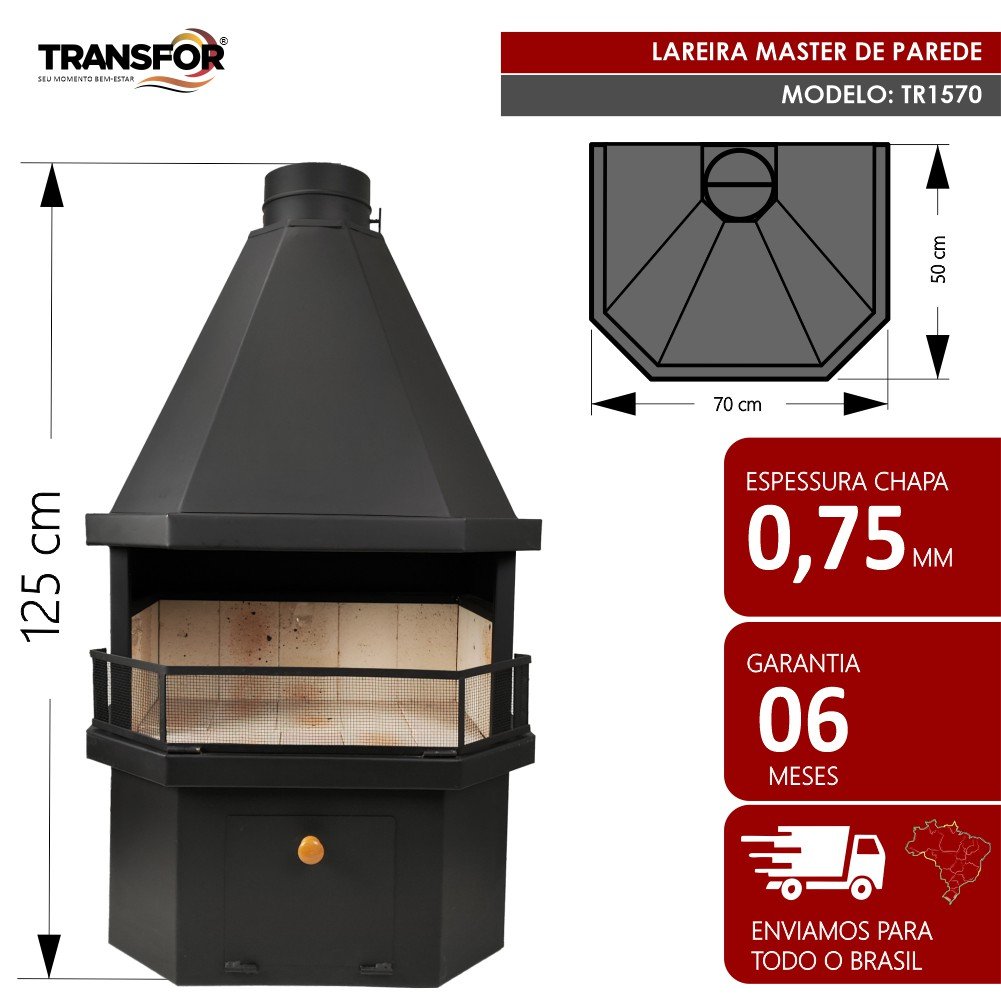 Lareira Master de Parede - Tr1570 - 3