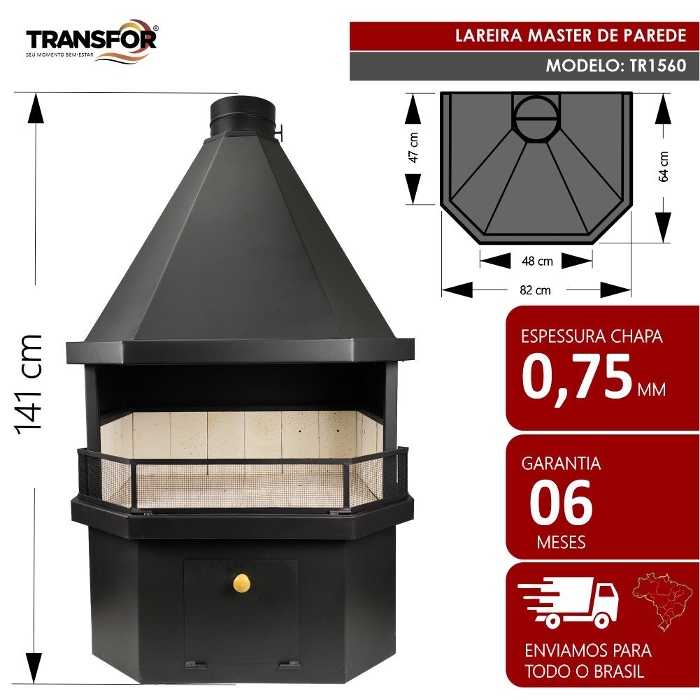 Lareira Master de Parede - Tr1560 - 3