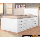 Ver imagem 1 de Cama Solteiro Multifuncional 7 Gavetas Florença Conquista Móveis