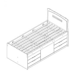 Cama Solteiro Multifuncional 7 Gavetas Florença Conquista Móveis - 3