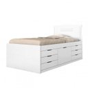 Ver imagem 2 de Cama Solteiro Multifuncional 7 Gavetas Florença Conquista Móveis
