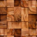Ver imagem 2 de Papel de Parede Adesivo Cubo de Madeira Serrado - 2,8m