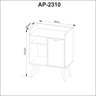 Aparador Balcão Mesa para Café/bar Multifuncional Ap2310 Tecnomobili Amêndoa - 4
