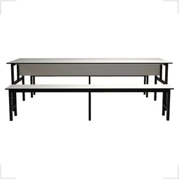 Conjunto Mesa para Refeitório 10 Lugares com Bancos Separado - 2