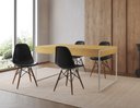 Ver imagem 1 de Conjunto Industrial Filadelfia 120x75 Ferro Branco Tampo Canela 4 Cadeiras Preto