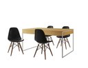 Ver imagem 2 de Conjunto Industrial Filadelfia 120x75 Ferro Branco Tampo Canela 4 Cadeiras Preto