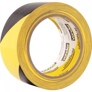 Fita adesiva para demarcação 48 mm x 30 m zebrada Vonder