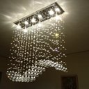 Ver imagem 1 de LUSTRE PARA SALA DE JANTAR,COM 70CM DE ALTURA,80 ESFERAS DE CRISTAIS ASFOUR LEGÍTIMOS DE 30MM
