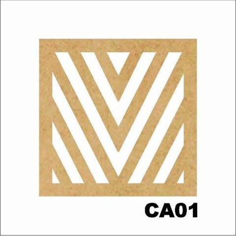 Kit 15 Placas Painel de Mdf 3mm Elemento Vazado Cobogó Ca01