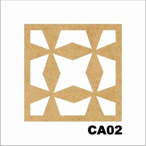 Kit 15 Placas Painel de Mdf 3mm Elemento Vazado Cobogó Ca02