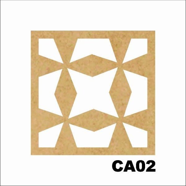 Kit 15 Placas Painel De Mdf 3mm Elemento Vazado Cobogó CA02 - 1