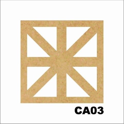 Kit 15 Placas Painel de Mdf 3mm Elemento Vazado Cobogó Ca03