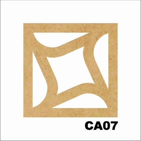 Kit 15 Placas Painel de Mdf 3mm Elemento Vazado Cobogó Ca07