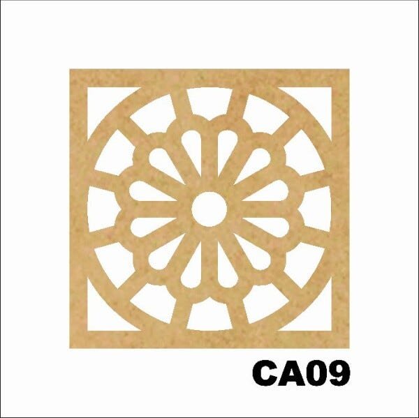 Kit 15 Placas Painel De Mdf 3mm Elemento Vazado Cobogó CA09 - 1