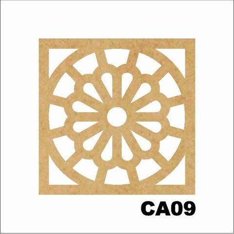 Kit 15 Placas Painel de Mdf 3mm Elemento Vazado Cobogó Ca09