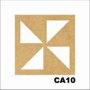 Ver imagem 1 de Kit 15 Placas Painel de Mdf 3mm Elemento Vazado Cobogó Ca10