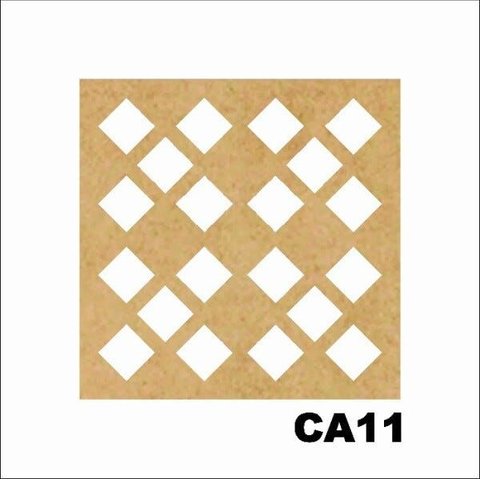 Kit 15 Placas Painel de Mdf 3mm Elemento Vazado Cobogó Ca11