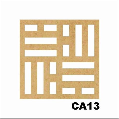 Kit 15 Placas Painel de Mdf 3mm Elemento Vazado Cobogó Ca13