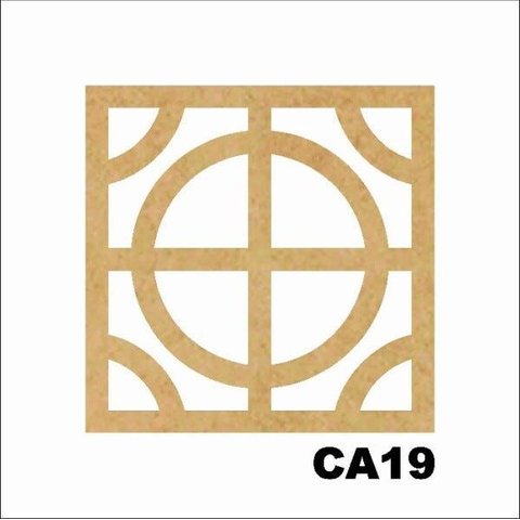 Kit 15 Placas Painel de Mdf 3mm Elemento Vazado Cobogó Ca19
