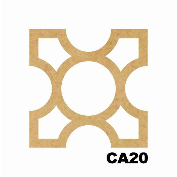 Kit 15 Placas Painel De Mdf 3mm Elemento Vazado Cobogó CA20 - 1