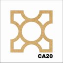 Ver imagem 1 de Kit 15 Placas Painel de Mdf 3mm Elemento Vazado Cobogó Ca20