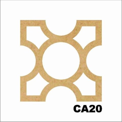 Kit 15 Placas Painel de Mdf 3mm Elemento Vazado Cobogó Ca20